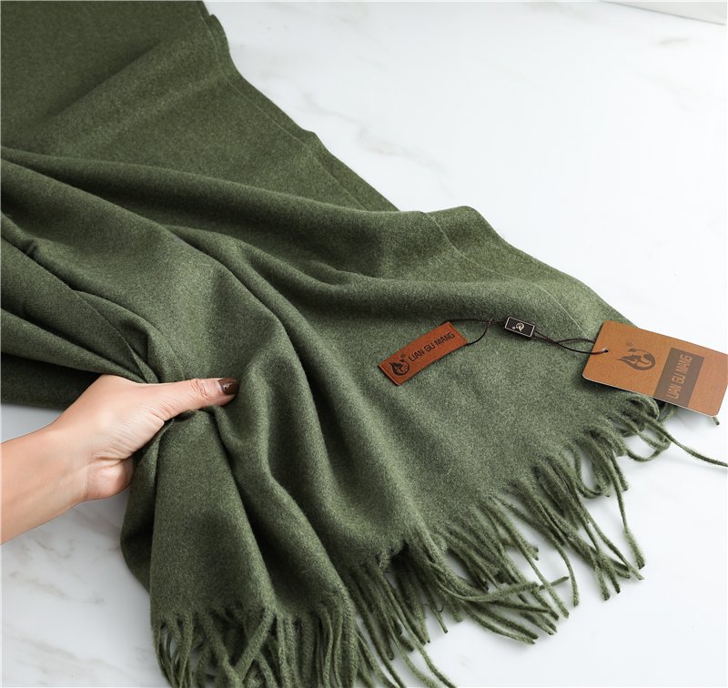 2022 Winter Cashmere Scarf Women Thick Warm Pashmina Shawls Wraps Solid Color Tassel Lady Blanket Echarpe Bufanda Hijab