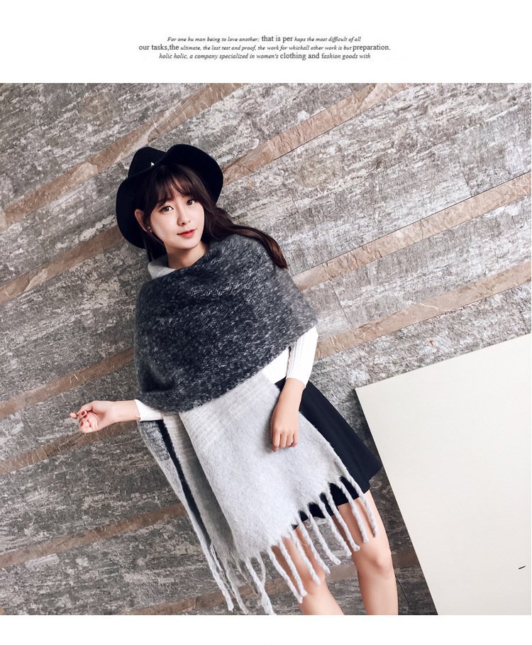 2022 NEW Fashion Cashmere Women Plaid Scarf Winter Warm Shawl and Wrap Bandana Pashmina Long Tassel Female Foulard Thick Blanket