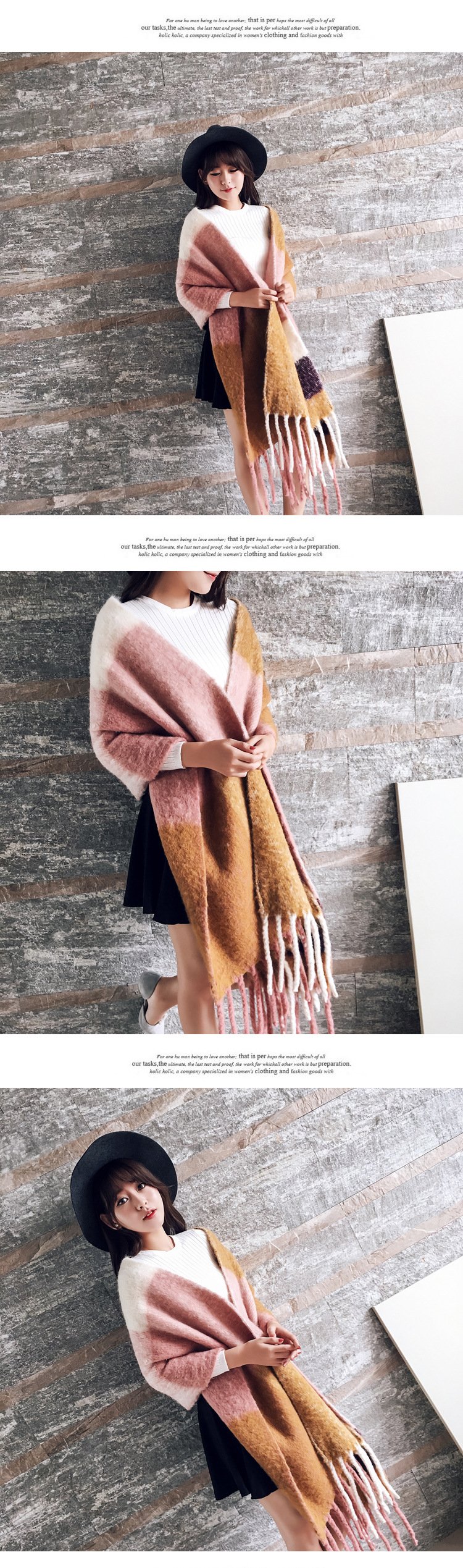 2022 NEW Fashion Cashmere Women Plaid Scarf Winter Warm Shawl and Wrap Bandana Pashmina Long Tassel Female Foulard Thick Blanket
