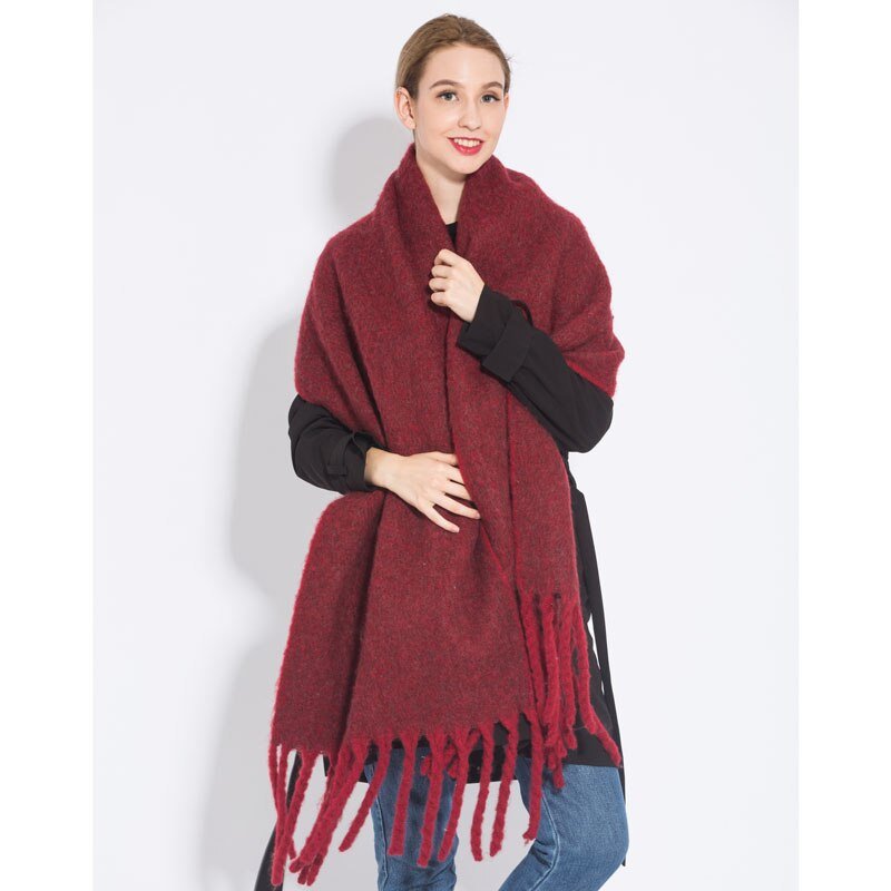 2022 NEW Fashion Cashmere Women Plaid Scarf Winter Warm Shawl and Wrap Bandana Pashmina Long Tassel Female Foulard Thick Blanket