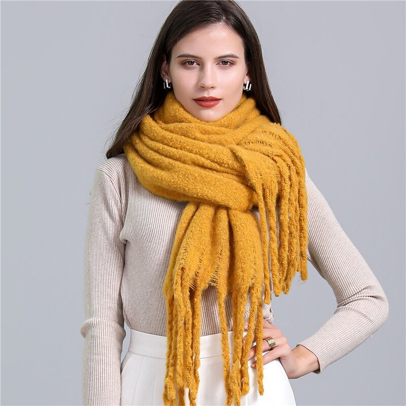 2022 New Women Plaid Scarf Winter Pashmina Shawls Cashmere Thick Wraps Lady Tassel Warm Scarves Rainbow Hairy Bufanda 2022 New Women Plaid Scarf Winter Pashmina Shawls Cashmere Thick Wraps Lady Tassel Warm Scarves Rainbow Hairy Bufanda
