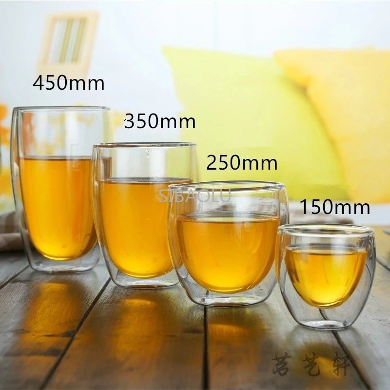 1-6PC Heat Resistant Double Wall Glass Cup Transparent Coffee Mug Glasses Mug for Tea Cups Water Cups Drink Glass Set Wholesale 1-6PC Heat Resistant Double Wall Glass Cup Transparent Coffee Mug Glasses Mug for Tea Cups Water Cups Drink Glass Set Wholesale