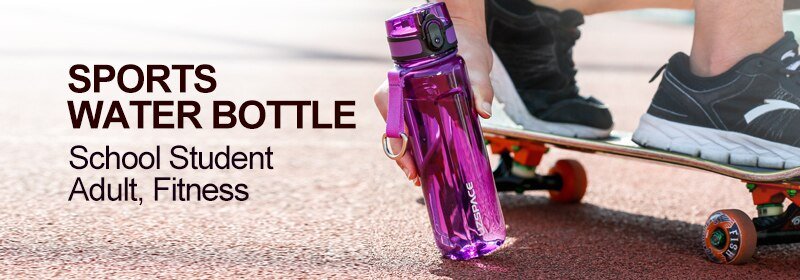 Hot Sale Sports Water Bottle 500/1000ML Protein Shaker Outdoor Travel Portable Leakproof Drinkware Plastic Drink Bottle BPA Free