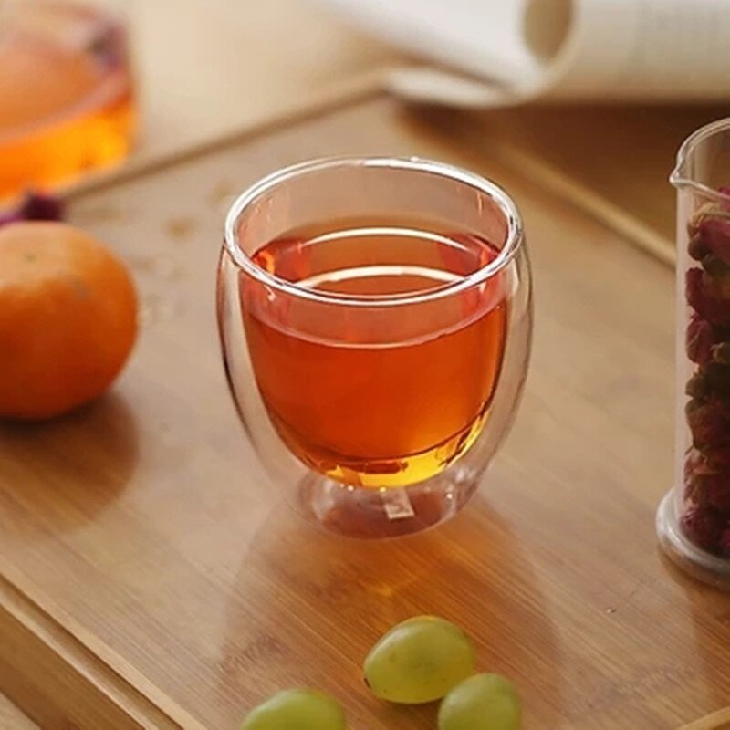 Double Wall Glass Clear Handmade Heat Resistant Tea Drink Cups Healthy Drink Mug Coffee Cups Insulated Shot Glass Double Wall Glass Clear Handmade Heat Resistant Tea Drink Cups Healthy Drink Mug Coffee Cups Insulated Shot Glass