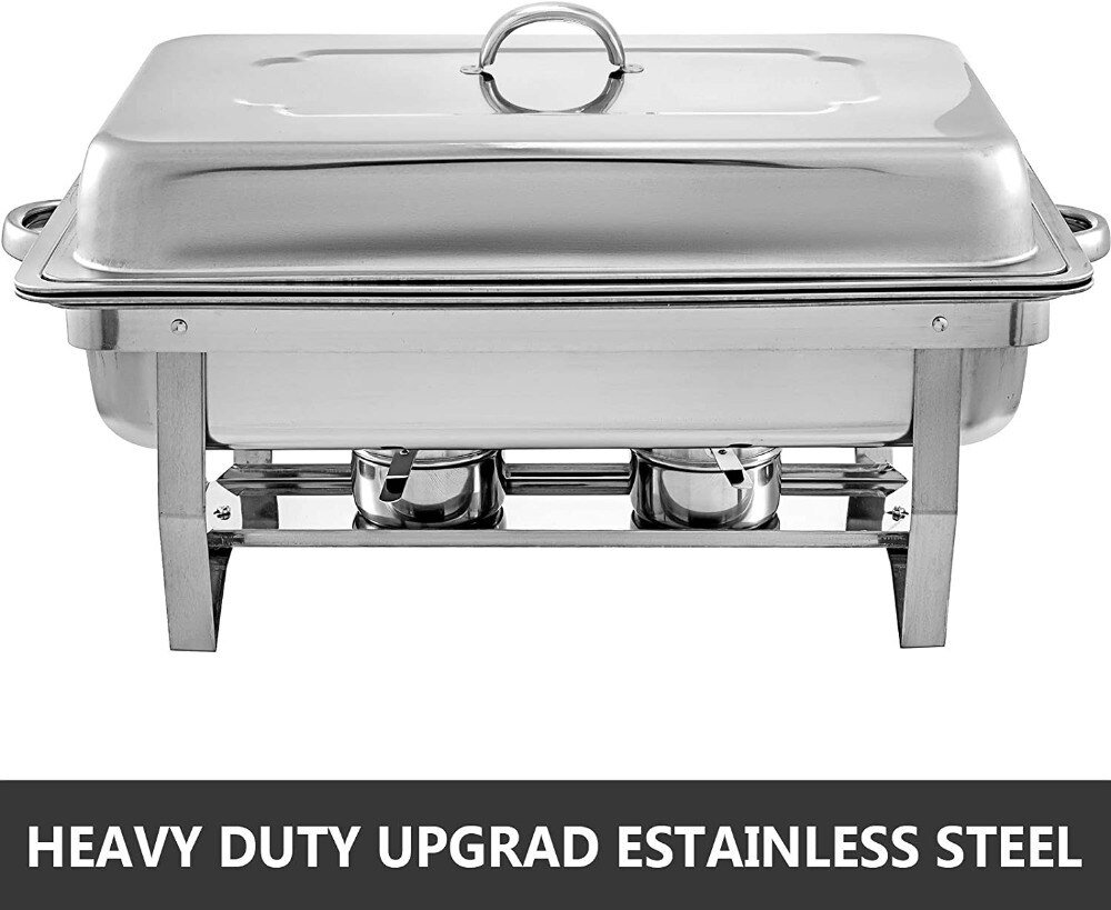 9L Stainless Steel Folding Buffet Stove Food Warmer Dinner Tray chafing dish Self-service tableware