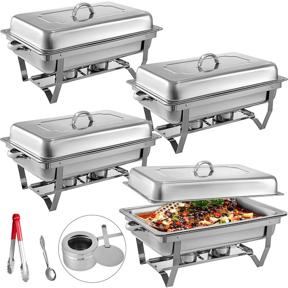 9L Stainless Steel Folding Buffet Stove Food Warmer Dinner Tray chafing dish Self-service tableware