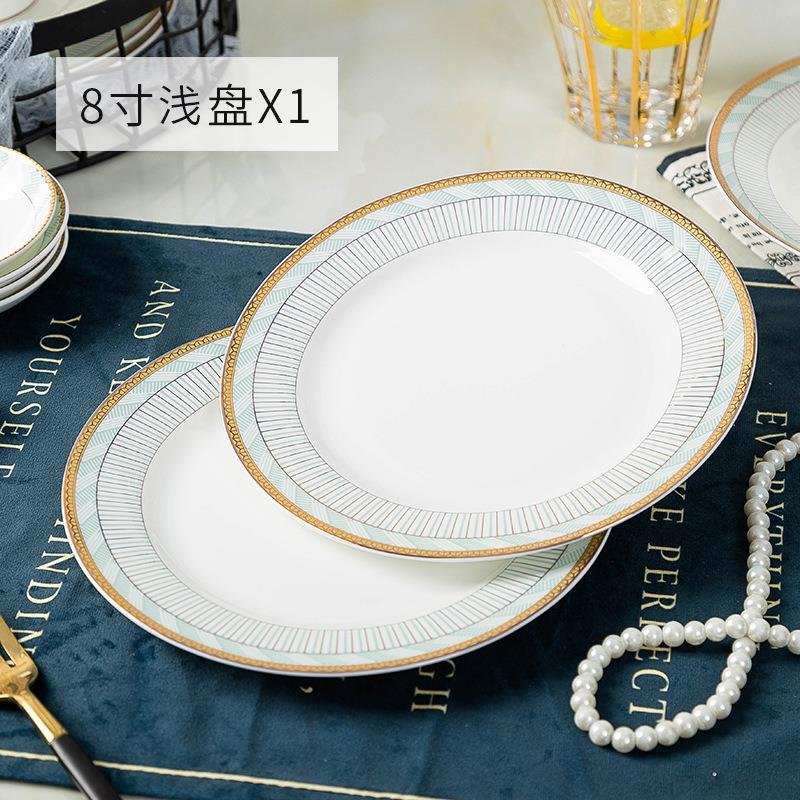 Fancy Food Luxury Table Dinner Plates Set Ceramic Kitchen Charger ...