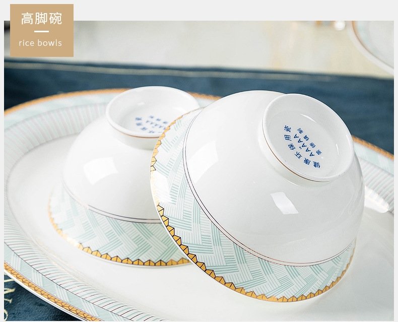 Fancy Food Luxury Table Dinner Plates Set Ceramic Kitchen Charger Plates Sets Dinnerware Full Dishes Vajillas Cookware Set