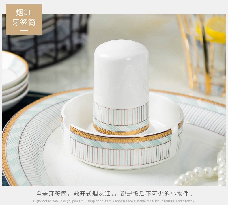 Fancy Food Luxury Table Dinner Plates Set Ceramic Kitchen Charger Plates Sets Dinnerware Full Dishes Vajillas Cookware Set