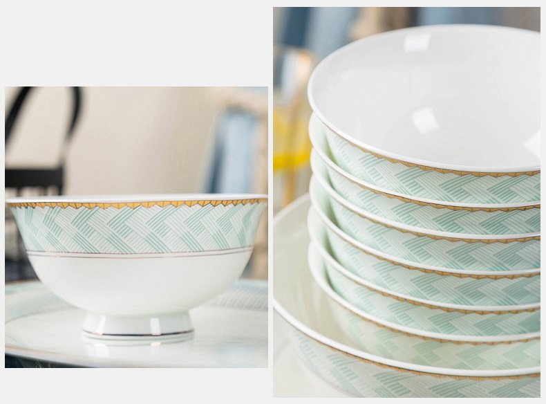 Fancy Food Luxury Table Dinner Plates Set Ceramic Kitchen Charger Plates Sets Dinnerware Full Dishes Vajillas Cookware Set