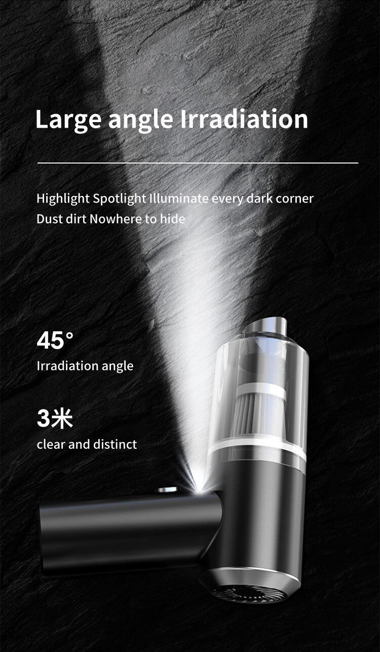 9000pa Car Vacuum Cleaner Mini Gun style Cleaner Cordless 120W Handheld Portable Vacuum Cleaner For Auto Interior Home appliance