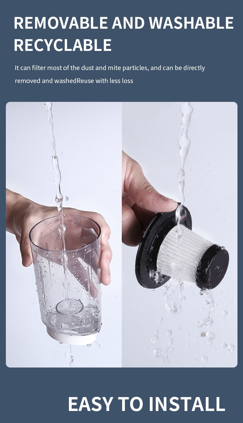 DDRADON 13000Pa Wireless Car Vacuum Cleaner Cordless Handheld Chargeable Auto Vacuum for Home & Car & Pet Mini Vacuum Cleaner