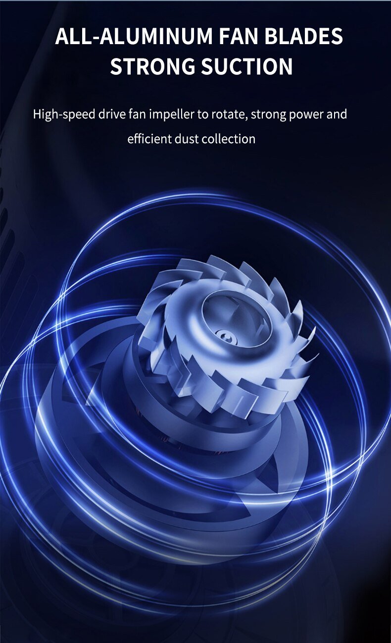 DDRADON 13000Pa Wireless Car Vacuum Cleaner Cordless Handheld Chargeable Auto Vacuum for Home & Car & Pet Mini Vacuum Cleaner