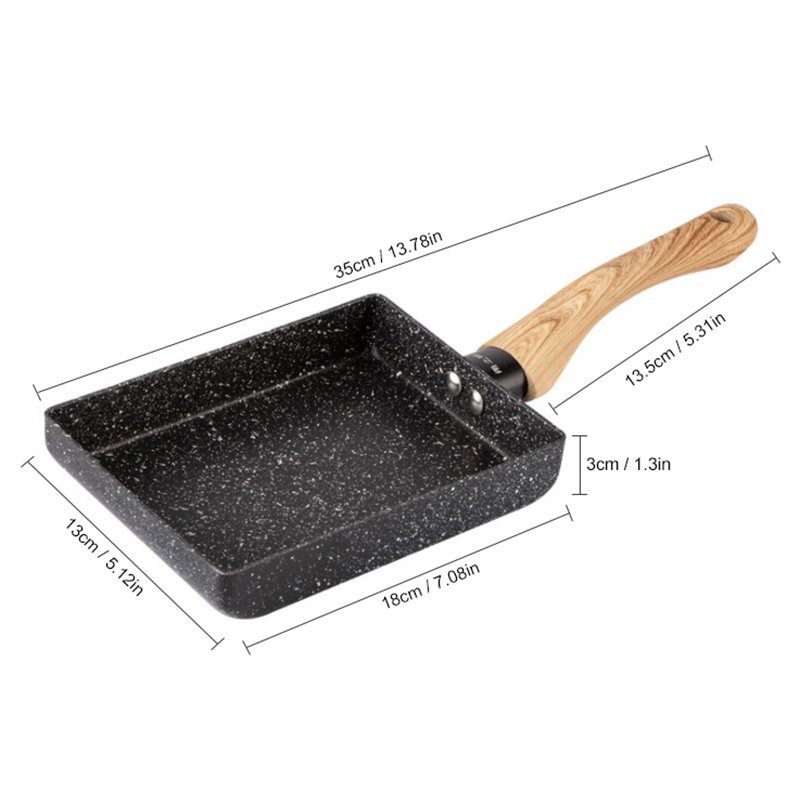 Walfos Frying Pan Tamagoyaki Omelette Black Non-Stick Pan Fry Egg Pan Pancake Kitchen Pot Maker Breakfast Pot Mini Cook Walfos Frying Pan Tamagoyaki Omelette Black Non-Stick Pan Fry Egg Pan Pancake Kitchen Pot Maker Breakfast Pot Mini Cook