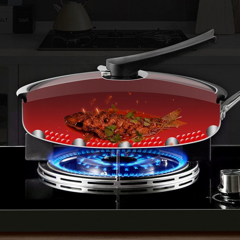 316 Stainless Steel Frying Pan High Quality Full Uniform Heating Honeycomb Pot Kitchen General Purpose Induction Non Stick Wok 316 Stainless Steel Frying Pan High Quality Full Uniform Heating Honeycomb Pot Kitchen General Purpose Induction Non Stick Wok