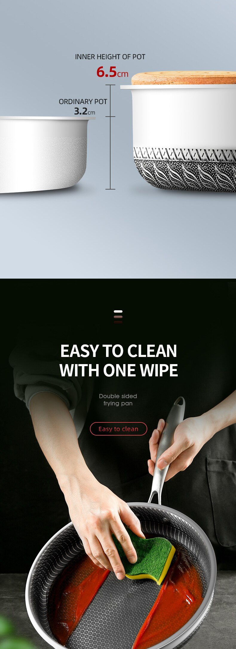 316 Stainless Steel Frying Pan High Quality Full Uniform Heating Honeycomb Pot Kitchen General Purpose Induction Non Stick Wok 316 Stainless Steel Frying Pan High Quality Full Uniform Heating Honeycomb Pot Kitchen General Purpose Induction Non Stick Wok