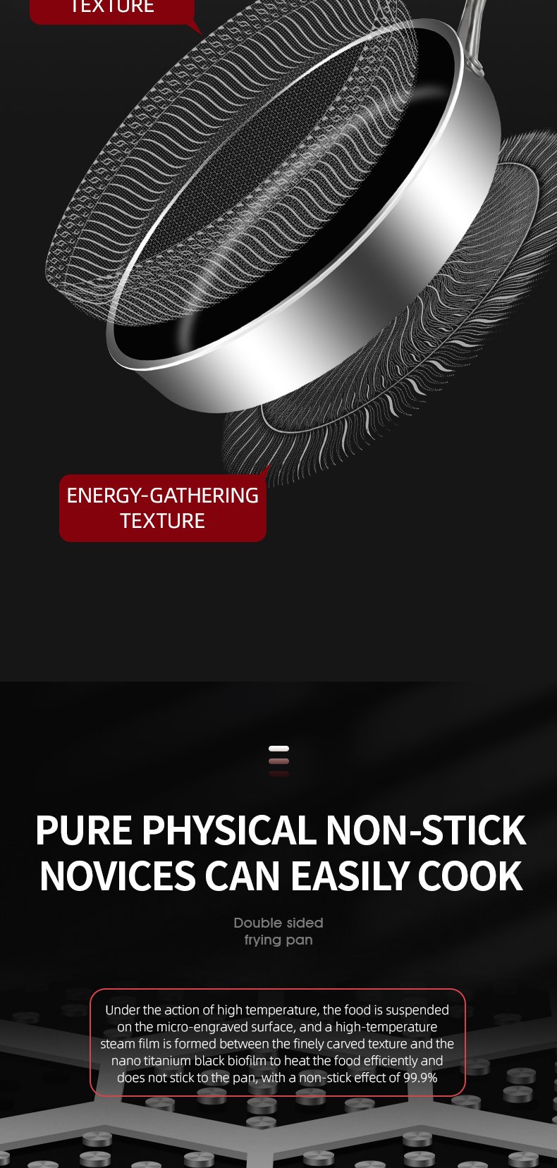 316 Stainless Steel Frying Pan High Quality Full Uniform Heating Honeycomb Pot Kitchen General Purpose Induction Non Stick Wok 316 Stainless Steel Frying Pan High Quality Full Uniform Heating Honeycomb Pot Kitchen General Purpose Induction Non Stick Wok