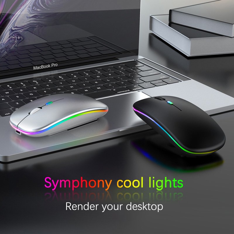 New Bluetooth Wireless Mouse with USB Rechargeable RGB Mouse for Computer Laptop PC Macbook Gaming Mouse Gamer 2.4GHz 1600DPI New Bluetooth Wireless Mouse with USB Rechargeable RGB Mouse for Computer Laptop PC Macbook Gaming Mouse Gamer 2.4GHz 1600DPI