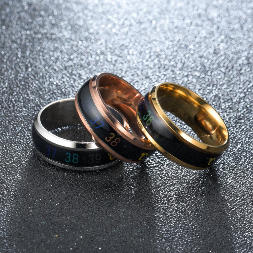 Fashion Smart Ring Multifunctional Temperature Couple Ring Titanium Steel Finger Jewelry Fingertip Temperature Sensor Rings New Fashion Smart Ring Multifunctional Temperature Couple Ring Titanium Steel Finger Jewelry Fingertip Temperature Sensor Rings New