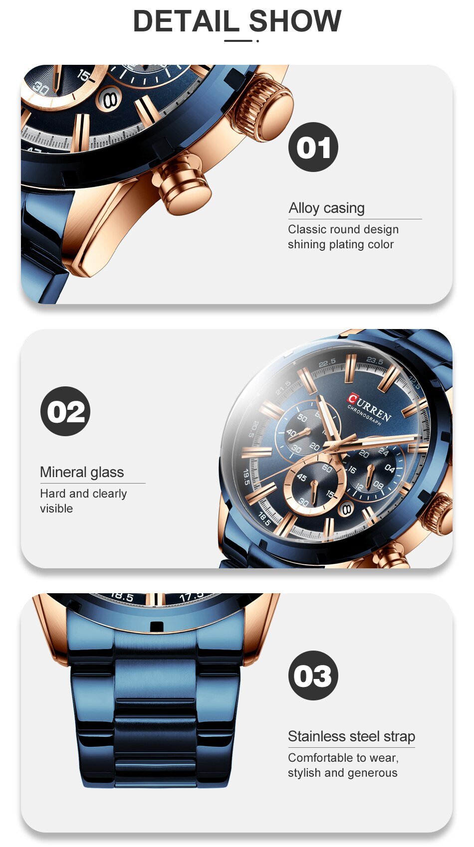 CURREN Men Watch Top Brand Luxury Sports Quartz Mens Watches Full Steel Waterproof Chronograph Wristwatch Men Relogio Masculino CURREN Men Watch Top Brand Luxury Sports Quartz Mens Watches Full Steel Waterproof Chronograph Wristwatch Men Relogio Masculino