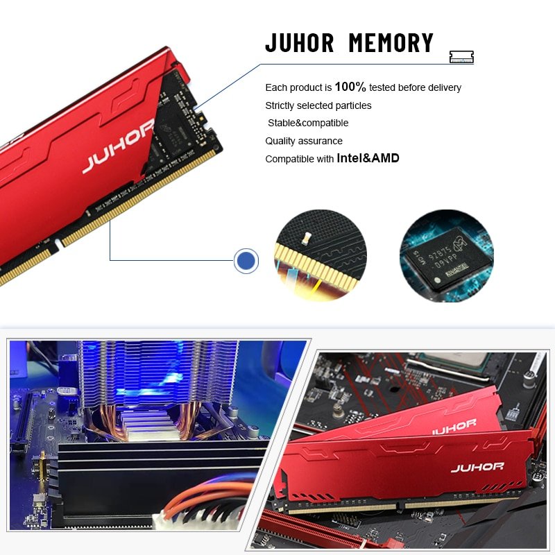 JUHOR Memoria Ram ddr4 16GB 4GB 8GB 32GB Desktop Memory Udimm 2133 2400 2666 3000 3200 3600 DDR3 4GB 8GB 1600 New Dimm Rams JUHOR Memoria Ram ddr4 16GB 4GB 8GB 32GB Desktop Memory Udimm 2133 2400 2666 3000 3200 3600 DDR3 4GB 8GB 1600 New Dimm Rams