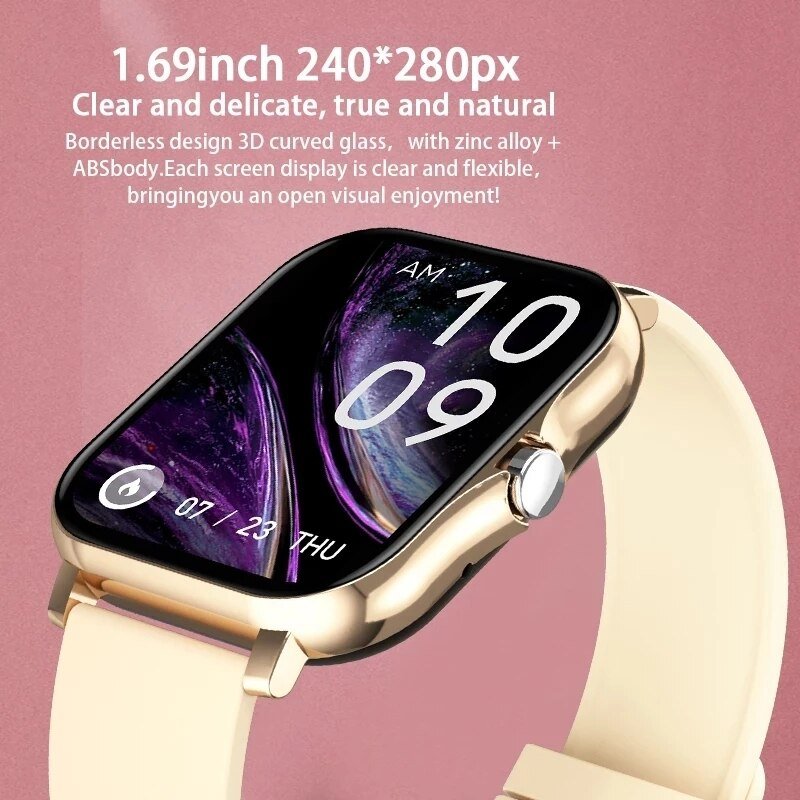 2022 New Women Smart Watch Men 1.69" Color Screen Full Touch Fitness Tracker Bluetooth Call Smart Clock Ladies Smartwatch Women 2022 New Women Smart Watch Men 1.69" Color Screen Full Touch Fitness Tracker Bluetooth Call Smart Clock Ladies Smartwatch Women