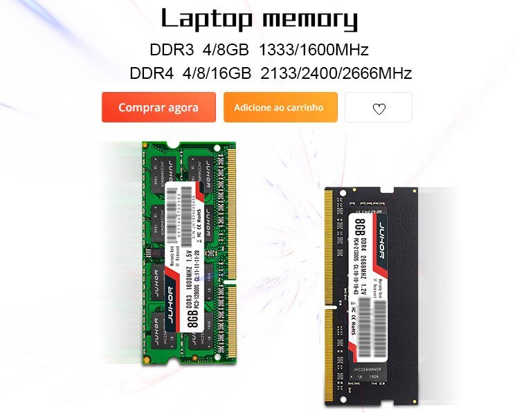 JUHOR Ram DDR3 1600MHz 8GB 16GB DDR4 8GB 16GB 2666MHz 3000MHz 3200MHz Desktop Memory Dimm Memoria Ram