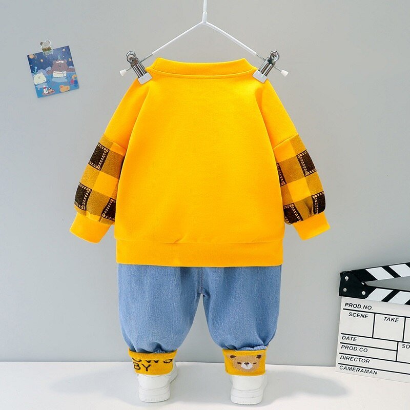 Children's clothing baby long sleeve two piece set 1-4 year old girl spring and autumn new cartoon leisure sports suit