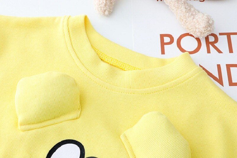 Children's clothing baby long sleeve two piece set 1-4 year old girl spring and autumn new cartoon leisure sports suit