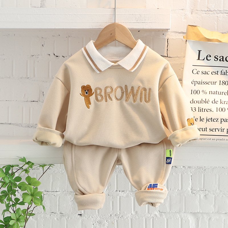 Children's clothing baby long sleeve two piece set 1-4 year old girl spring and autumn new cartoon leisure sports suit