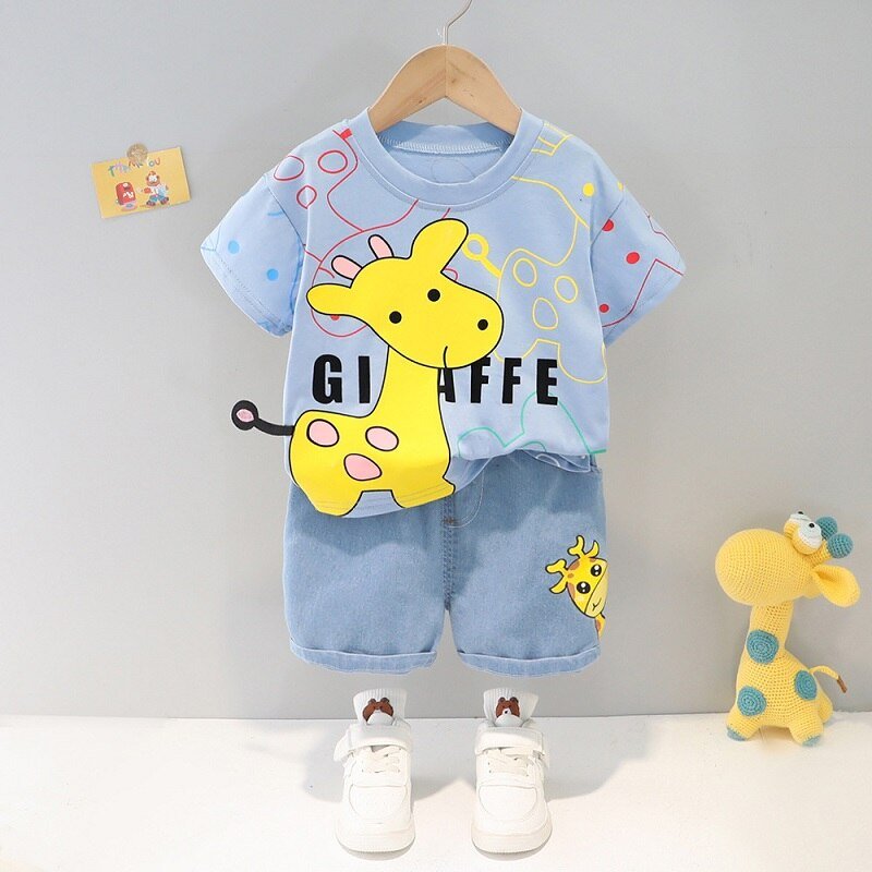 Children's clothing baby long sleeve two piece set 1-4 year old girl spring and autumn new cartoon leisure sports suit