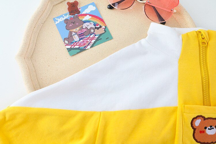 Children's clothing baby long sleeve two piece set 1-4 year old girl spring and autumn new cartoon leisure sports suit