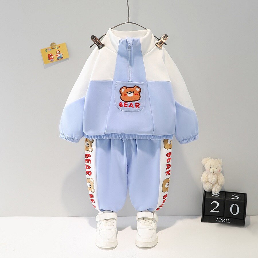 Children's clothing baby long sleeve two piece set 1-4 year old girl spring and autumn new cartoon leisure sports suit