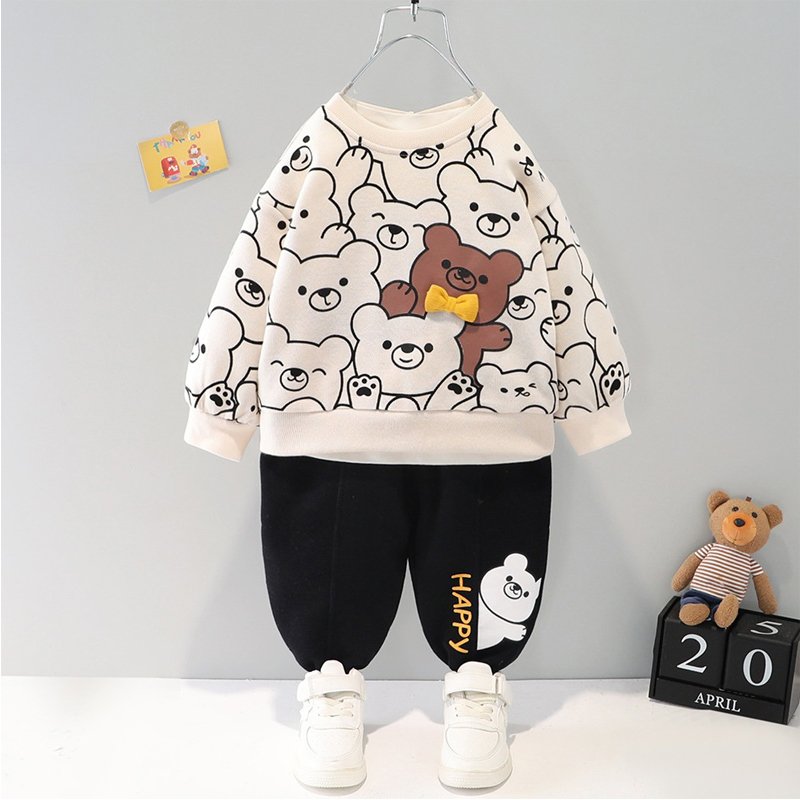 Children’s clothing baby long sleeve two piece set 1-4 year old girl spring and autumn new cartoon leisure sports suit Children's clothing baby long sleeve two piece set 1-4 year old girl spring and autumn new cartoon leisure sports suit