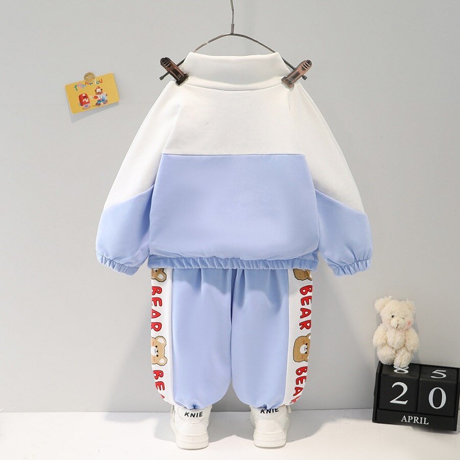 Children's clothing baby long sleeve two piece set 1-4 year old girl spring and autumn new cartoon leisure sports suit