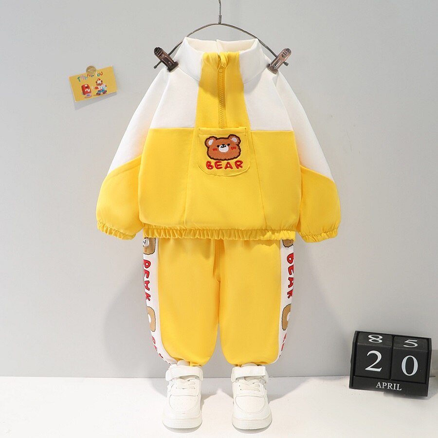 Children's clothing baby long sleeve two piece set 1-4 year old girl spring and autumn new cartoon leisure sports suit