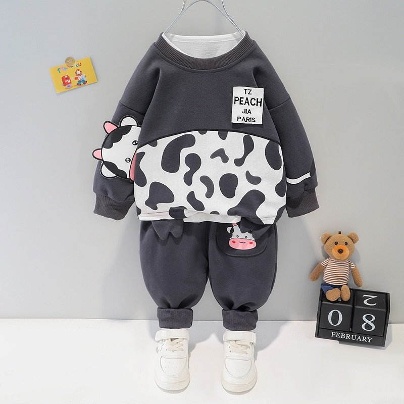 Children’s clothing baby long sleeve two piece set 1-4 year old girl spring and autumn new cartoon leisure sports suit Children's clothing baby long sleeve two piece set 1-4 year old girl spring and autumn new cartoon leisure sports suit