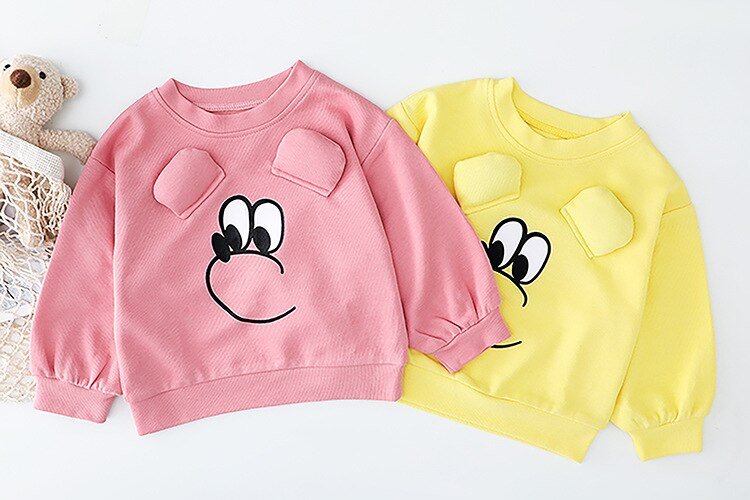 Children's clothing baby long sleeve two piece set 1-4 year old girl spring and autumn new cartoon leisure sports suit