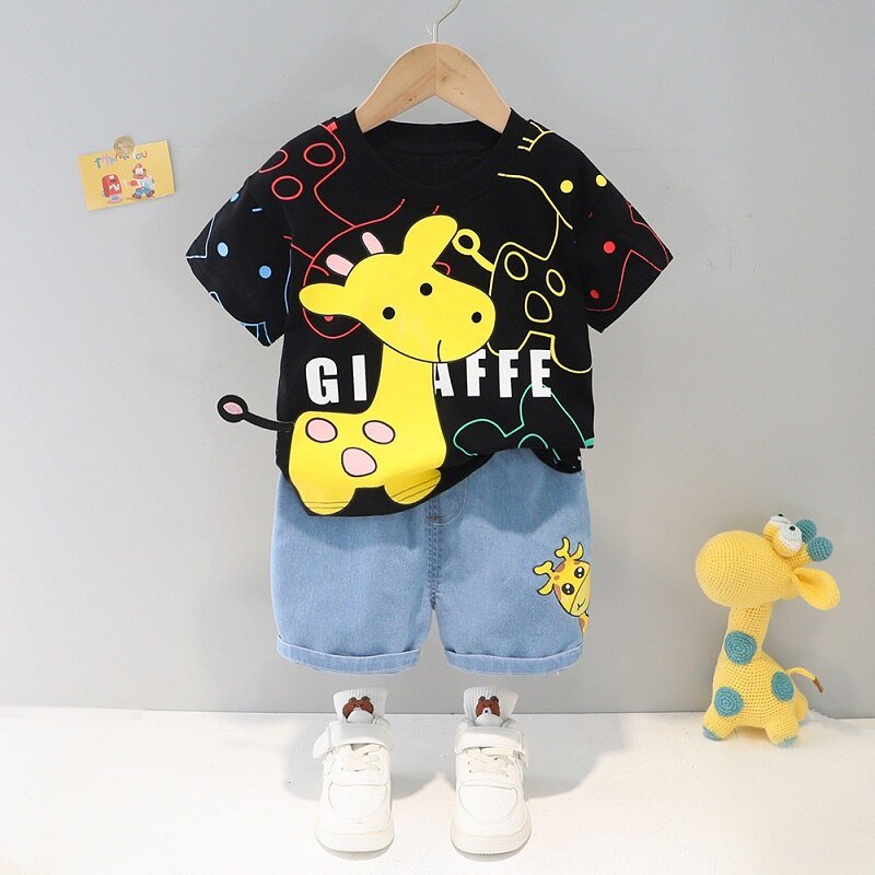Children's clothing baby long sleeve two piece set 1-4 year old girl spring and autumn new cartoon leisure sports suit