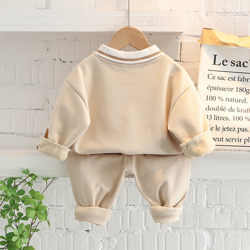 Children's clothing baby long sleeve two piece set 1-4 year old girl spring and autumn new cartoon leisure sports suit