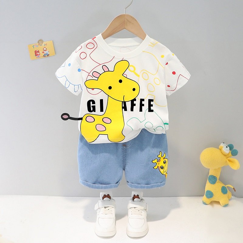 Children's clothing baby long sleeve two piece set 1-4 year old girl spring and autumn new cartoon leisure sports suit