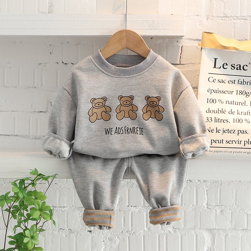 Children's clothing baby long sleeve two piece set 1-4 year old girl spring and autumn new cartoon leisure sports suit