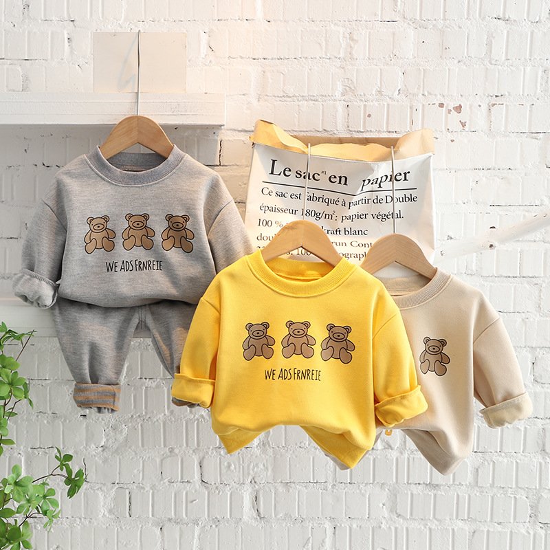Children's clothing baby long sleeve two piece set 1-4 year old girl spring and autumn new cartoon leisure sports suit