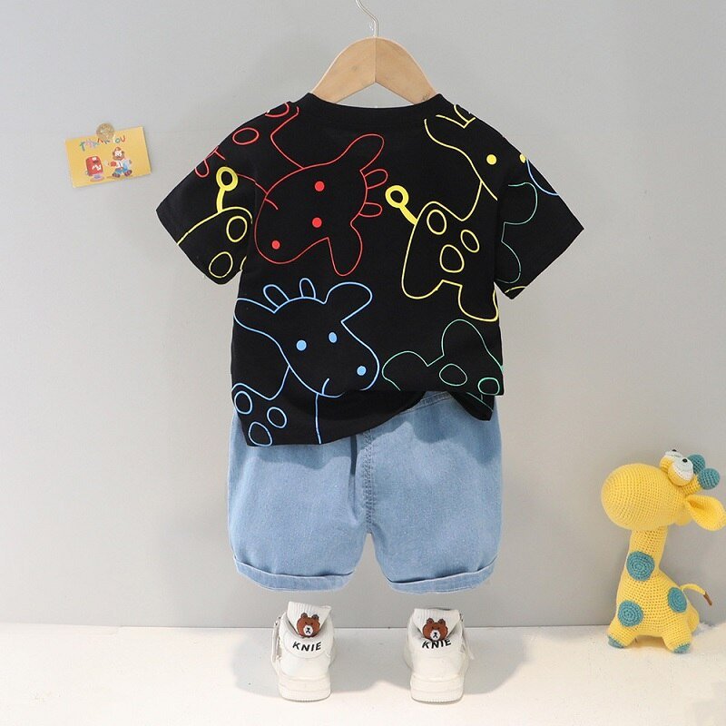 Children's clothing baby long sleeve two piece set 1-4 year old girl spring and autumn new cartoon leisure sports suit