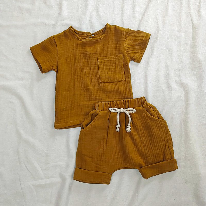 Organic Cotton Baby Clothes Set Summer Casual Tops Shorts For Boys Girls Set Unisex Toddlers 2 Pieces Kids Baby Outifs Clothing Organic Cotton Baby Clothes Set Summer Casual Tops Shorts For Boys Girls Set Unisex Toddlers 2 Pieces Kids Baby Outifs Clothing