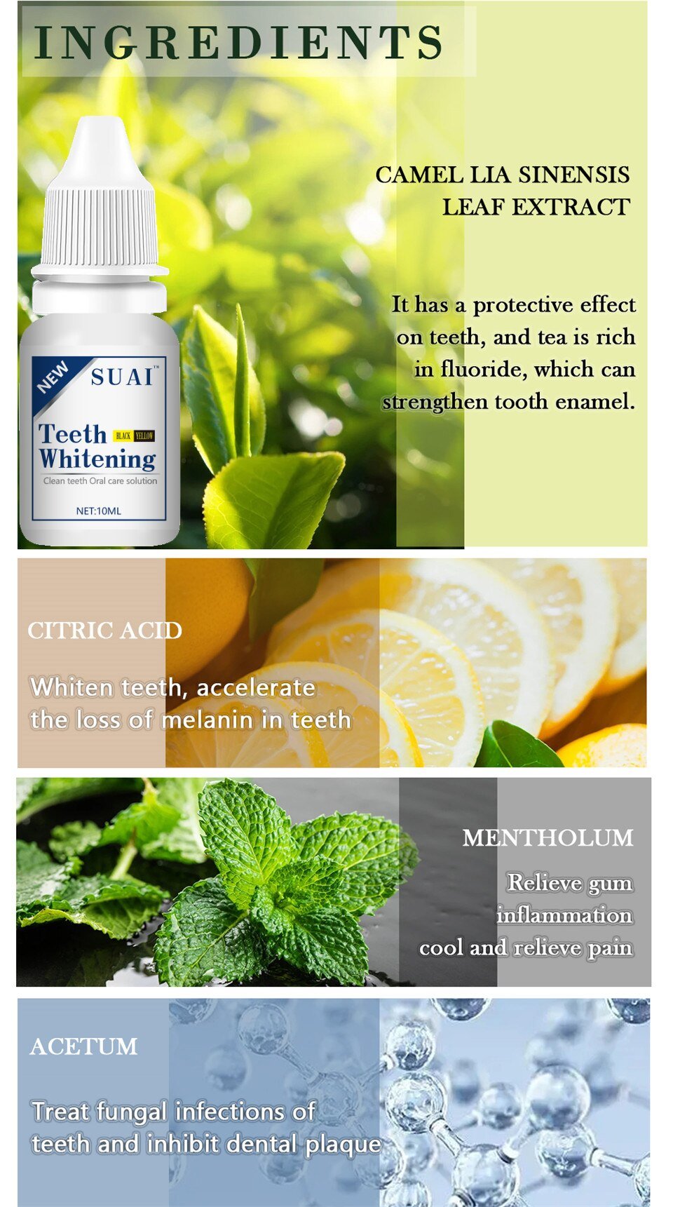 SUAI Teeth Whitening Essence Kit Dental Teeth Whitener Bleach Powder Oral Hygiene Dental Tools Remove Plaque Stains Fresh Breath SUAI Teeth Whitening Essence Kit Dental Teeth Whitener Bleach Powder Oral Hygiene Dental Tools Remove Plaque Stains Fresh Breath