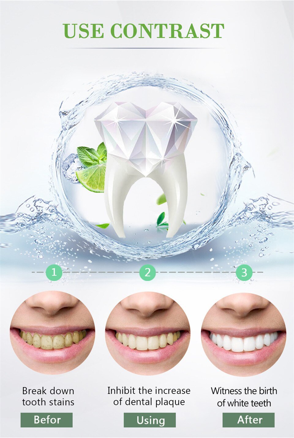 SUAI Teeth Whitening Essence Kit Dental Teeth Whitener Bleach Powder Oral Hygiene Dental Tools Remove Plaque Stains Fresh Breath SUAI Teeth Whitening Essence Kit Dental Teeth Whitener Bleach Powder Oral Hygiene Dental Tools Remove Plaque Stains Fresh Breath
