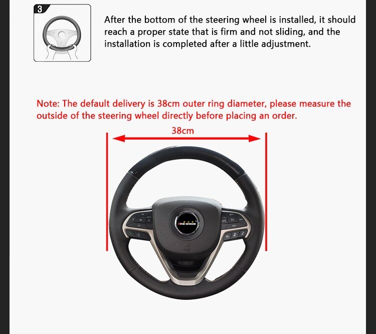 Car Steering Wheel Cover Breathable Anti Slip PU Leather Steering Covers Suitable 37-38cm Auto Decoration Carbon Fiber Car Steering Wheel Cover Breathable Anti Slip PU Leather Steering Covers Suitable 37-38cm Auto Decoration Carbon Fiber