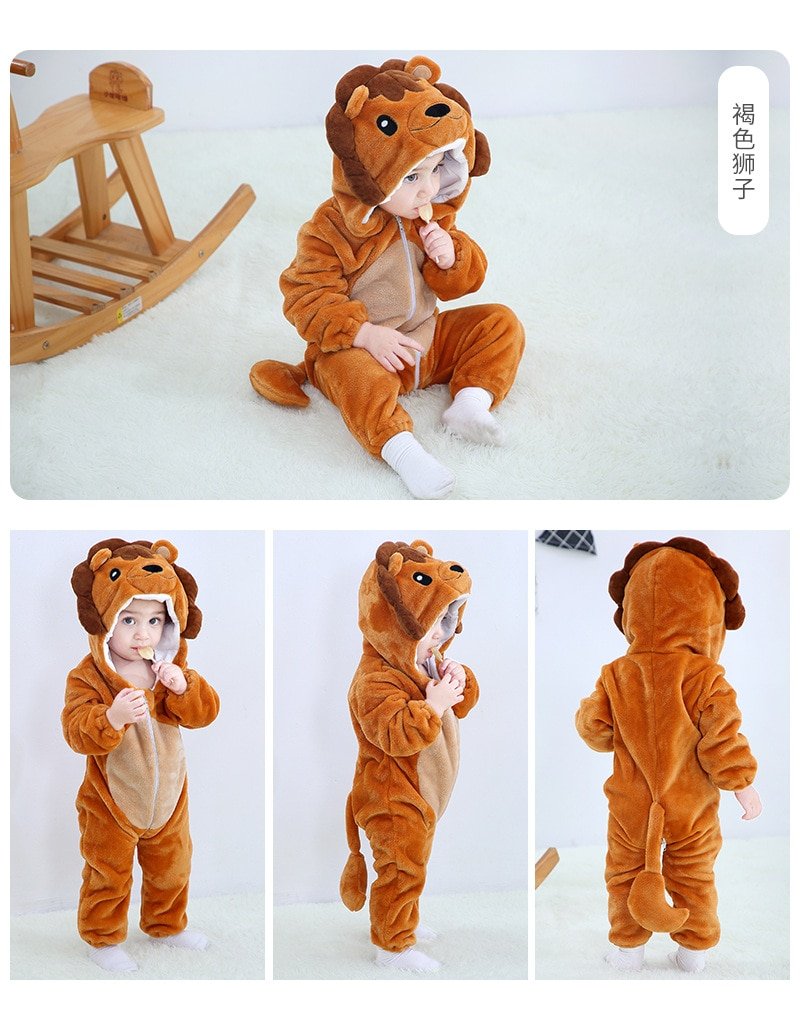 Baby Rompers Winter Kigurumi Lion Costume For Girls Boys Toddler Animal Jumpsuit Infant Clothes Pyjamas Kids Overalls ropa bebes Baby Rompers Winter Kigurumi Lion Costume For Girls Boys Toddler Animal Jumpsuit Infant Clothes Pyjamas Kids Overalls ropa bebes