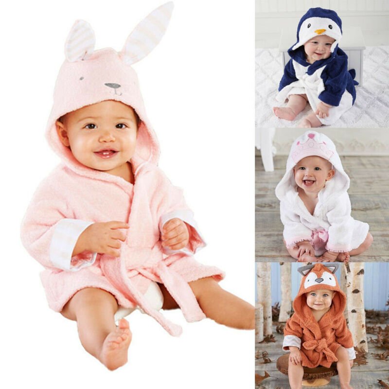 Lovely Baby Girls Cartoon Hooded Bathrobe Child Toddler Bathing Towel Robe Cute Winter Baby Clothing Sleepwear Lovely Baby Girls Cartoon Hooded Bathrobe Child Toddler Bathing Towel Robe Cute Winter Baby Clothing Sleepwear